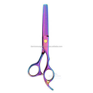 Ciseaux de coupe manuels multicolores professionnels en acier inoxydable pour salon et barbier - Product Image 2