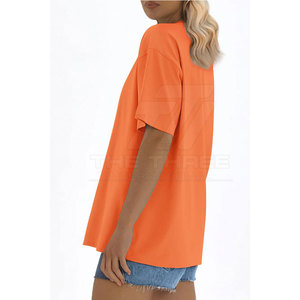เสื้อยืดโอเวอร์ไซส์สำหรับผู้หญิง พร้อมสำหรับการผจญภัยกลางแจ้ง เป็นมิตรกับสิ่งแวดล้อม ทรงหลวม ผ้าฝ้าย 100% แห้งเร็ว ระบายอากาศได้ดี ทนต่อการฉีกขาด ดีไซน์สั่งทำได้ - Product Image 2