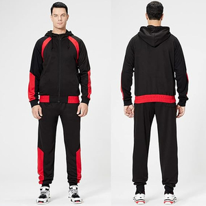 Men Casual Cotton Athletic Tracksuit Outfit <b>Set</b> Hoodie Jogger Pants Daily Fashion Sportswear Wear - Product Image 1