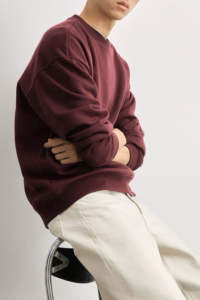 Sweat-shirt unisexe confortable en molleton 100 % coton à col rond, doublure numérique, manches longues, tissu tricoté anti-boulochage pour l'hiver – Vente en gros - Product Image 5