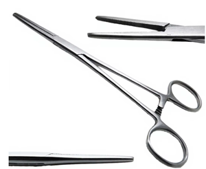 คีมหนีบหลอดเลือด Halstead Mosquito Crile Kelly ทำจากเหล็กกล้าไร้สนิม ขนาด 125 มม.-180 มม. อุปกรณ์ผ่าตัดสัตว์แบบใช้มือ ได้รับการรับรองมาตรฐาน CE - Product Image 5