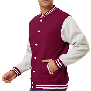 Nouvelle veste pour homme 2025, corps en laine et manches en cuir, veste universitaire à capuche rouge personnalisée, veste universitaire de première classe, veste de sport, veste de neige - Product Image 3
