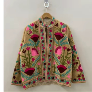 New Arrival Handmade <b>Velvet</b> Suzani Embroidered <b>Jacket</b> Bohemian Ethnic Vintage Coat Designer Outerwear for <b>Women</b> - Product Image 1
