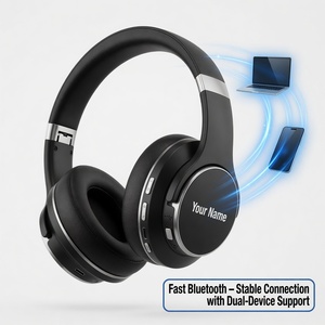 Casque sans fil supra-auriculaire pliable en gros, 65H d'autonomie, 6 modes d'égalisation, son stéréo HiFi, basses profondes, pour OEM/ODM - Product Image 4