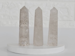 Obelisco/Torre de Cuarzo Ahumado Natural de Primera Calidad al por Mayor, Cristales de Cuarzo con Punta, Piedras Curativas para Decoración - Product Image 5