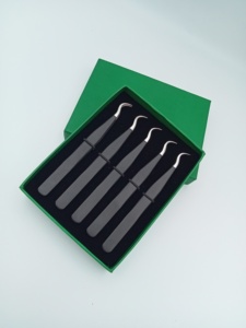 Customized Brand Wholesale Price Durable Eyelash Tweezers Precision Pointed Smooth Tip Sustainable Stainless Steel Custom Set - Product Image 2