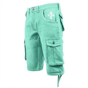 Pantalones Cortos de Mezclilla para Hombre, de Alta Calidad, con Estampado de Serigrafía, Estilo Jeans, de Pierna Ancha, Material Spandex/Poliéster - Product Image 2