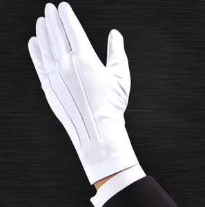 White Formal <b>Glove</b> for Men Parade Uniform <b>Glove</b> for Cosplay Party Guard Jewelry Inspection, Nylon - Product Image 5