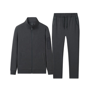 Conjunto de sudadera y pantalón bordado para hombre al por mayor, conjunto de sudadera y pantalón con estampado en relieve para hombre, marca privada para marcas estadounidenses - Product Image 2