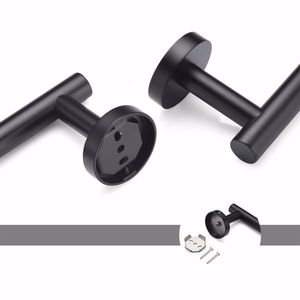 Portarotolo per Carta Igienica in Acciaio Inox SUS304 Nero Opaco, Montaggio a Parete, Dispenser Moderno Antiruggine - Product Image 3