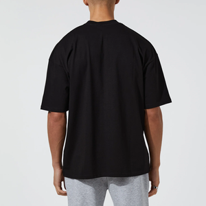 เสื้อยืดโอเวอร์ไซส์ทรงหลวมสำหรับผู้ชาย คุณภาพสูง ผ้าฝ้าย 100% 230 กรัม ผ้า Worsted พิมพ์โลโก้ตามสั่ง แขนสั้น ความยาวปกติ สไตล์ทางการ - Product Image 3