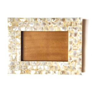 Mosaic capiz shells inlay frames for <b>wall</b> art pictures customized sizes <b>MOP</b> picture frame best price - Product Image 6