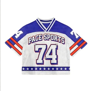 Camiseta de Fútbol Americano Personalizada, 100% Poliéster, Tejido de Malla, Transpirable, Diseño Sublimado, para Verano - Product Image 1