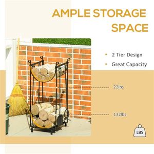 Porta Legna in Metallo Impermeabile, Supporto in Ferro per Legna da Ardere - Product Image 4