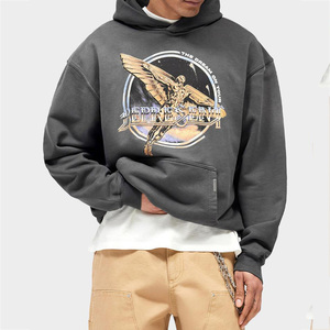 <b>Custom</b> Men's Screen Printing Sweatshirt Breathable Eco-Friendly Premium Soft Cotton Fleece Casual Men's Pullover Hoodie OEM - Product Image 1