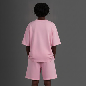 Custom Made Best Quality 100% Women's Summer Casual Wear Short Sleeve Regular Fit Breathable Hip Hop Solid ladies 2 Piece <b>set</b> - Product Image 6