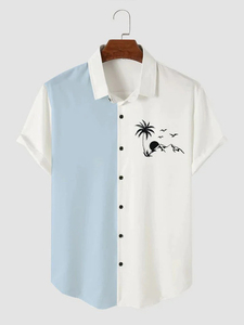 2026 Breathable Beaded Hawaiian Print Casual Short Sleeve <b>Shirt</b> for Men European Size Beach - Product Image 2