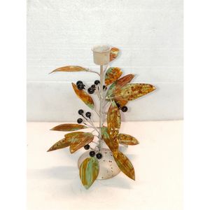 Antique Metal Branch Candle Holder Vintage 3 Candelabra T-<b>Light</b> Stand <b>Leaf</b> Metal Candlestick Wholesale Home Wedding Decoration - Product Image 2