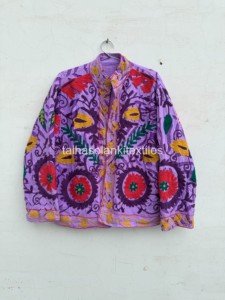 Handmade Cut Work Suzani Jacket <b>Coat</b> Floral Embroidered Jacket With Two Side Pockets Women's <b>Coat</b> - Product Image 2