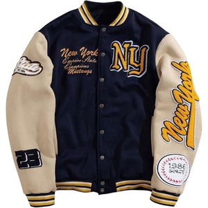 Chaqueta Universitaria OEM Personalizada, Chaqueta Bomber Letterman, Chaqueta Universitaria de Mezcla de Lana, Ropa Urbana, Ropa de Equipo, Parches Bordados, Marca Privada - Product Image 4