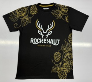 เสื้อยืดลำลองผ้าฝ้าย 100% พิมพ์ลายดิจิทัลทั้งตัว พิมพ์ลายขนาดใหญ่ตามสั่ง เป็นมิตรกับสิ่งแวดล้อม ไม่หดตัว MOQ ต่ำ - Product Image 2