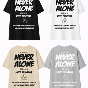 T-shirt à col rond imprimé à épaules tombantes en coton délavé, coupe oversize, respirant et à séchage rapide - Product Image 2