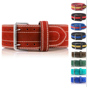 Ceinture de musculation en cuir de vachette bleue, réglable avec boucle, unisexe, respirante, antidérapante, protection professionnelle, soutien lombaire - Product Image 6