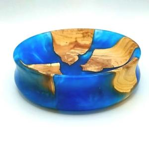 Wholesale Handcrafted Decorative Resin Bowl Salad Fruit Food Safe <b>Dinnerware</b> Custom Logo Swirl <b>Marble</b> Luxury Epoxy Serving - Product Image 3