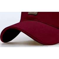 Casquette de baseball personnalisée avec logo, design camionneur en coton tendance pour adultes, casquette de sport respirante de couleur unie avec patch en cuir pour la course à pied