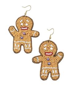 Personnalisation de la broderie artisanale perlée de la maison en pain d'épice boucles d'oreilles bijoux haut de gamme élégants et élégants par Hiba Enterprises - Product Image 3