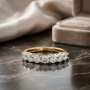 Bague en cluster de diamants de laboratoire RIZTA JEWELS en or rose 14 carats, luxe pour femme, 0,98 ct, certifiée, pour usage quotidien, OEM ODM, vente en gros - Product Image 1