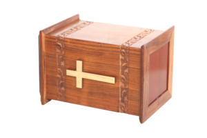 Urnes de crémation en bois de conception de croix en laiton pour adultes urnes funéraires urnes funéraires taille personnalisée fournitures funéraires - Product Image 3
