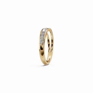 Anillo de Diamantes Cultivados en Laboratorio con Certificación IGI, Claridad VVS, Corte Brillante Redondo, 6 Piedras, Oro Amarillo de 18K, Lujoso, para Mujer - Product Image 5