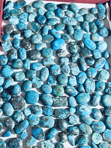 Premium Natural Rajasthan Turquoise Cabochon Mixed Shapes Blue Gemstone Trimurti <b>Gems</b> Blue <b>Fire</b> 15-40mm for Rings Pendants Loose - Product Image 3