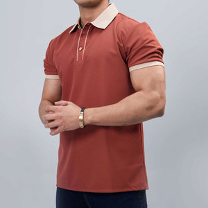 2026 Slim Fit 1/4 Zip Up Collar Style Polo Material Breathable High Quality Custom Design Fashionable <b>Plain</b> Men's Polo Shirts - Product Image 4