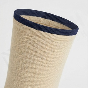 Crew <b>Socks</b> Beige Solid Color Cotton Knitted Breathable Daily Wear Adult Spring Casual <b>Socks</b> - Product Image 4