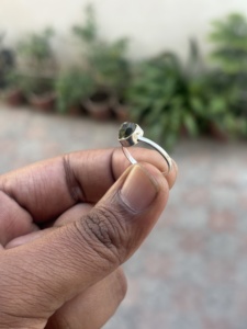 Raw <b>Moldavite</b> Gemstone Engagement Anniversary Wedding <b>Ring</b> 925 Sterling Silver Wholesale Fine Jewelry Handmade <b>Rings</b> - Product Image 3