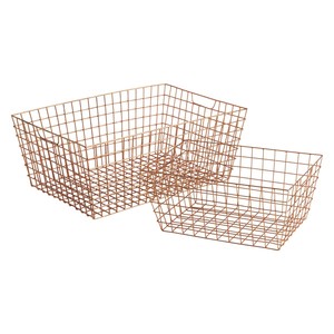 Designer Metal Wire <b>Basket</b> for Fruit <b>Bread</b> and Vegetable Storage with Modern Geometric Design - Product Image 4