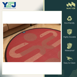 Alfombras Redondas de Diseño Elegante, Excelente Durabilidad, Impermeables y Fáciles de Limpiar, Alfombra/Alfombrilla de Plástico 100% Polipropileno para Picnic - Product Image 2