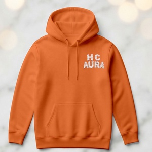 Top Selling Sustainable Light Orange Color Custom Chenille Embroidery Logo Patch Professional Premium Quality <b>Hoodie</b> - Product Image 3