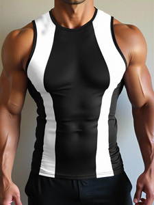 MILIENZ SPORTS & APPAREL Camiseta sin mangas con cuello alto y estampado de leopardo para hombre, 220 g, algodón, secado rápido, ropa deportiva - Product Image 5