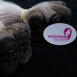 La mejor opción Rubio Remy Trama Extensión de cabello humano Calidad Doble dibujado No sintético Hecho en Vietnam - Product Image 5