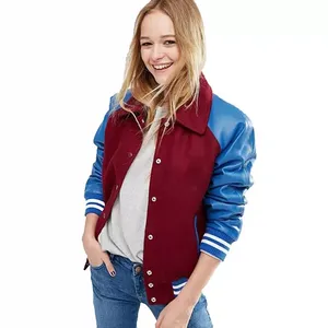 Pakistan Made Premium Quality Women's Quilted Breathable Eco-Friendly Long Varsity Jackets Winter Season Wool Fabric <b>Stand</b> - Product Image 1