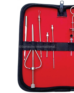Surtechs Professional Manual Veterinary Surgical Kit 10 Piece Stainless Steel Teat Udder Cannula Needle <b>Set</b> for Livestock <b>Farm</b> - Product Image 5