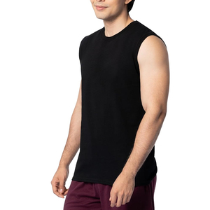 Vente en gros à prix avantageux, personnalisez votre propre logo, débardeur pour homme en coton et polyester, couleur unie, vêtements de sport pour homme - Product Image 3