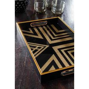 Plateau de service imprimé en MDF de qualité supérieure Modèle 1 pour servir de la nourriture, du café, du thé, des boissons, des collations, design élégant et décoratif - Product Image 2