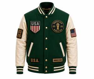 Furat <b>Leathers</b> Purple <b>Leather</b> Varsity College Baseball <b>Jacket</b> Windproof Breathable Winter Zipper Closure Casual Stand <b>Men's</b> - Product Image 5