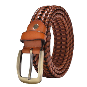 Cinturón de Cuero Genuino para Hombre, Hecho a Mano, Estilo Vintage, de Alta Calidad, Casual, Longitud Personalizada, Hebilla con Marco de Aleación, Ecológico y Resistente - Product Image 2