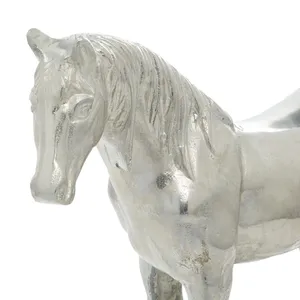 Sculpture Métallique Artisanale Premium, Décoration Contemporaine pour la Maison, pour les Acheteurs de Décoration Intérieure en Gros dans le Monde Entier, Cheval en Aluminium Plaqué Or - Product Image 3