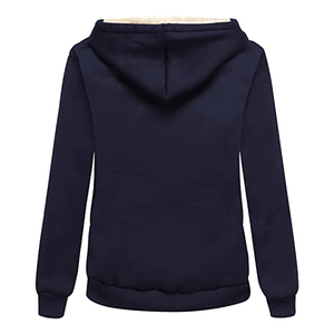 <b>Women's</b> Winter Hoodie Lamb Fleece Lined Jacket Zipper Thick Sweatshirt Warm Wool <b>Coat</b> Usa Size Hoodie - Product Image 1